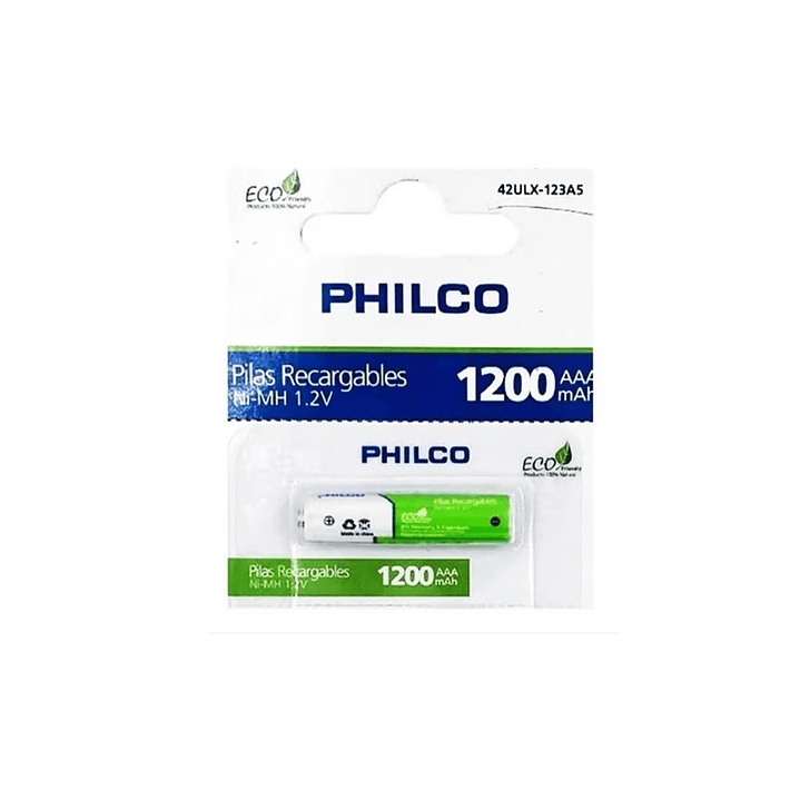 Pila Recargable AAA 1200 mAh Philco 1