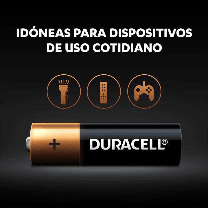 Pilas Duracell AAA Alcalina de Larga Duración 4