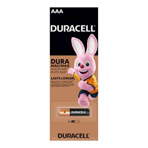 Pilas Duracell AAA Alcalina de Larga Duración