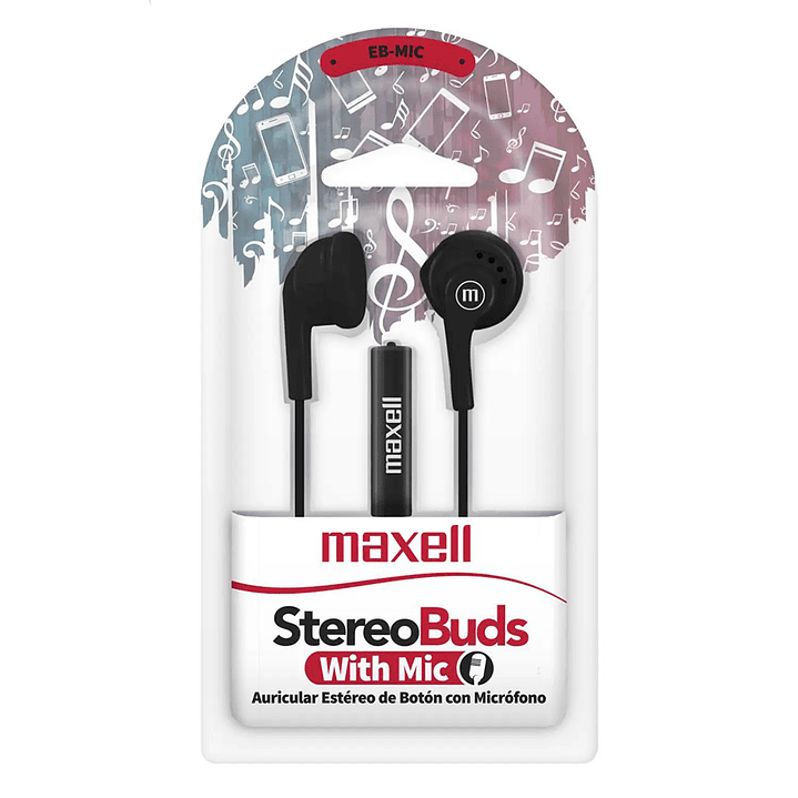 Audífonos In-Ear con Cable Maxell EBMIC Negro 3