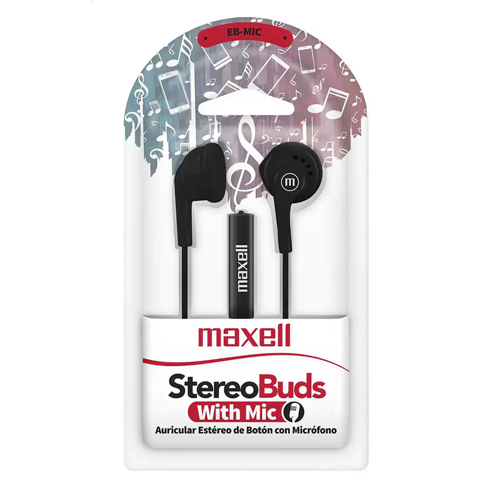 Audífonos In-Ear con Cable Maxell EBMIC Negro 3