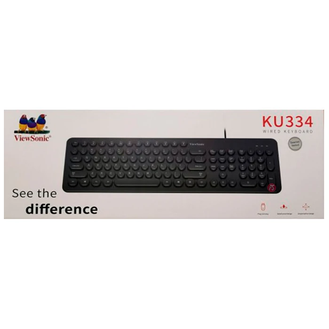 Teclado con Cable USB Teclas Redondas ViewSonic KU334 2
