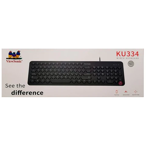 Teclado con Cable USB Teclas Redondas ViewSonic KU334