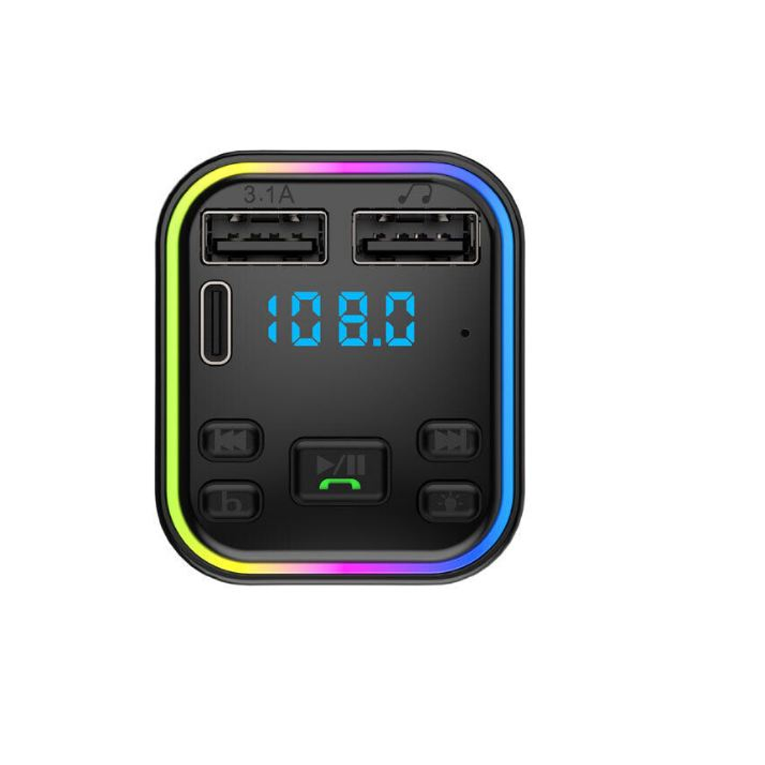 Transmisor FM con Bluetooth y Carga Rápida 12 y 24V Treqa MP31 2