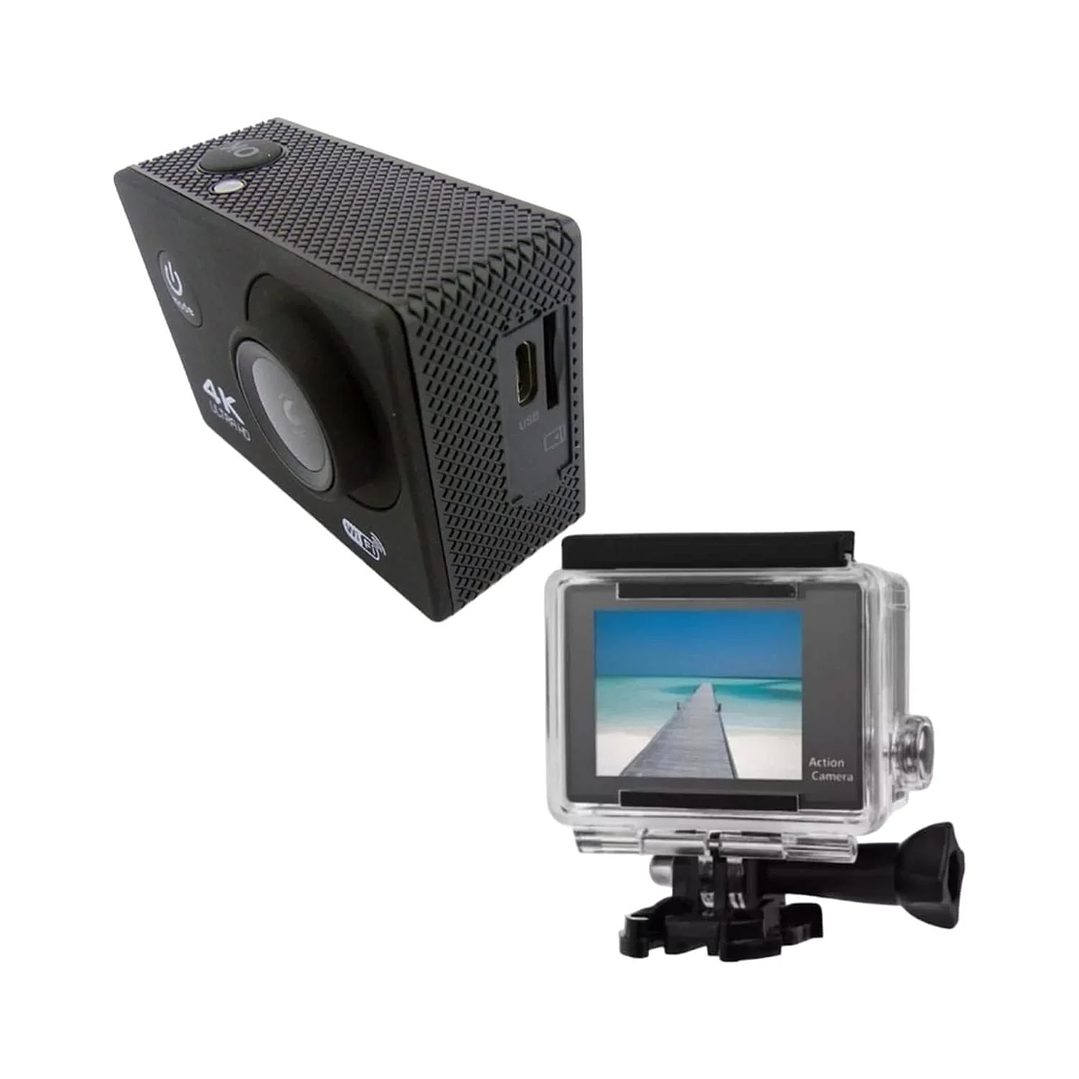 Cámara Deportiva Tipo Go Pro 4K WIFI Sumergible 30 Metros 4