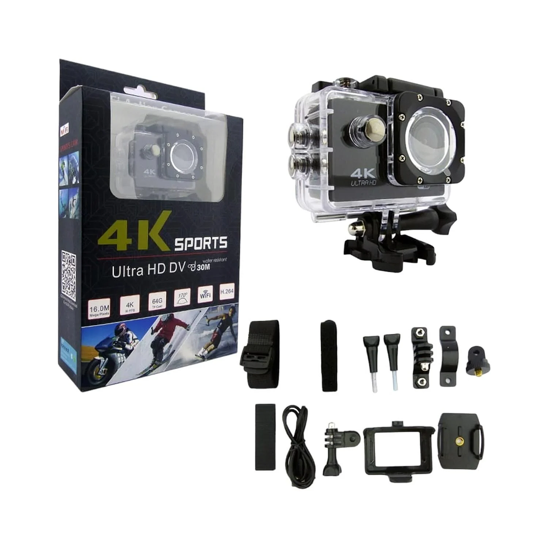 Cámara Deportiva Tipo Go Pro 4K WIFI Sumergible 30 Metros 2