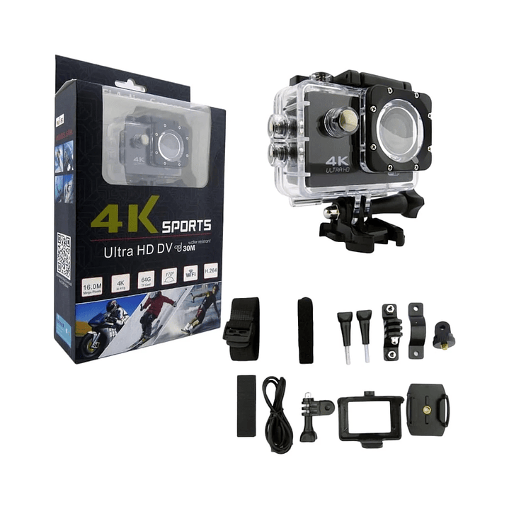 Cámara Deportiva Tipo Go Pro 4K WIFI Sumergible 30 Metros 2