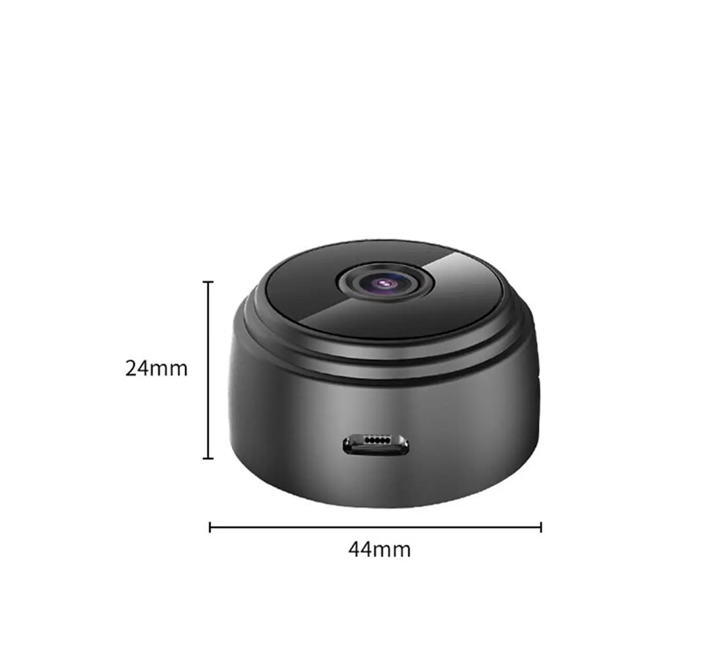 Cámara Mini Espía Redonda Wifi/Micro SD con Imán 3