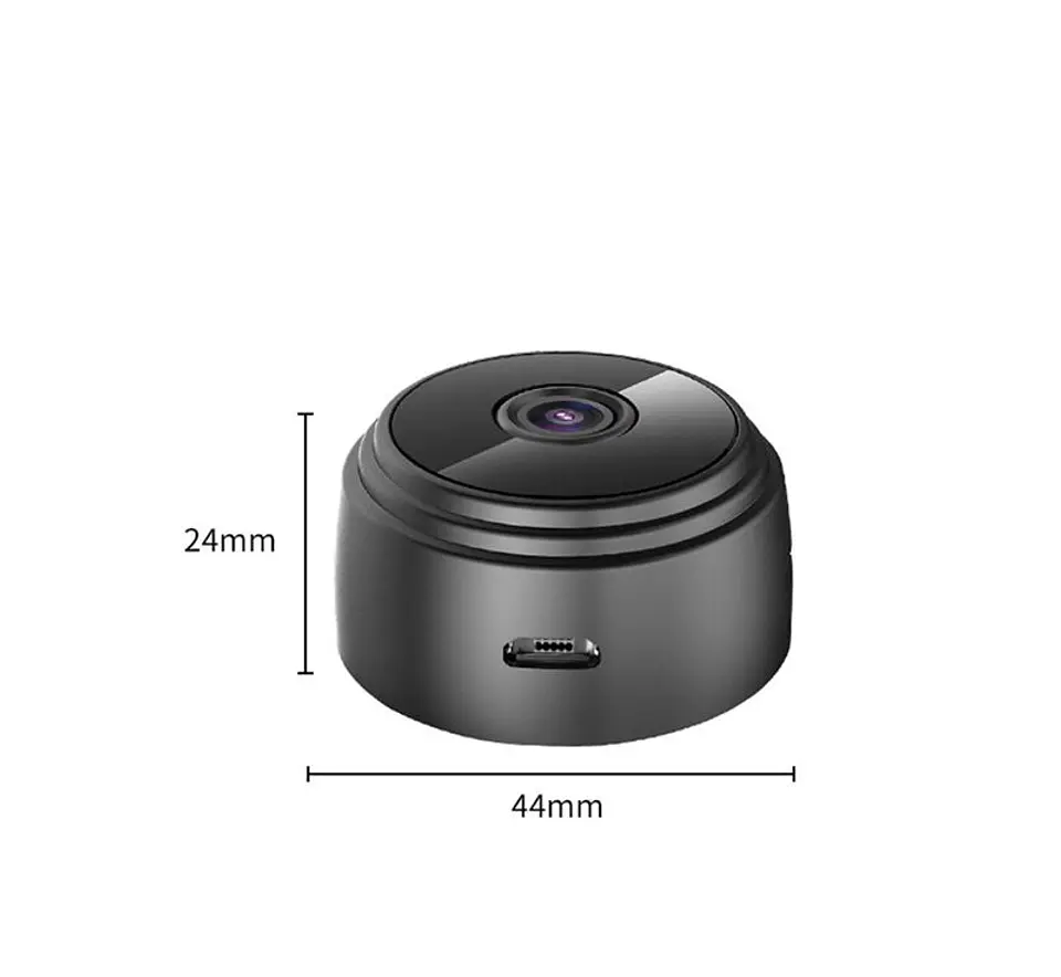 Cámara Mini Espía Redonda Wifi/Micro SD con Imán 3