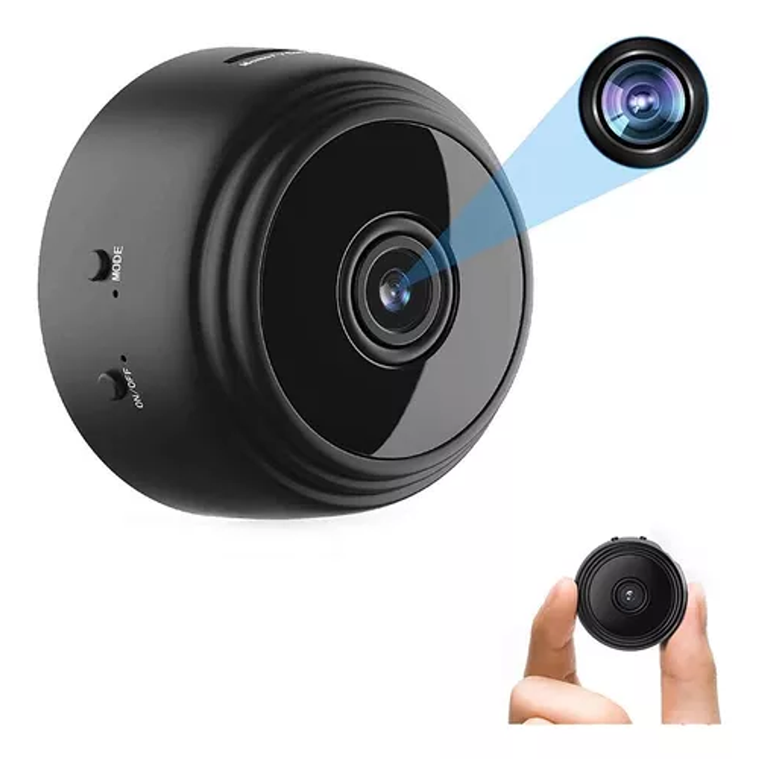 Cámara Mini Espía Redonda Wifi/Micro SD con Imán 2