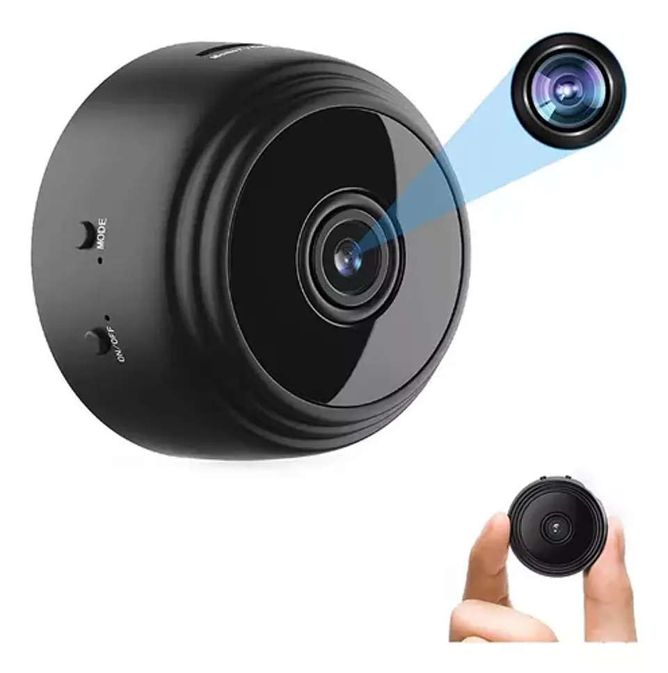 Cámara Mini Espía Redonda Wifi/Micro SD con Imán 2