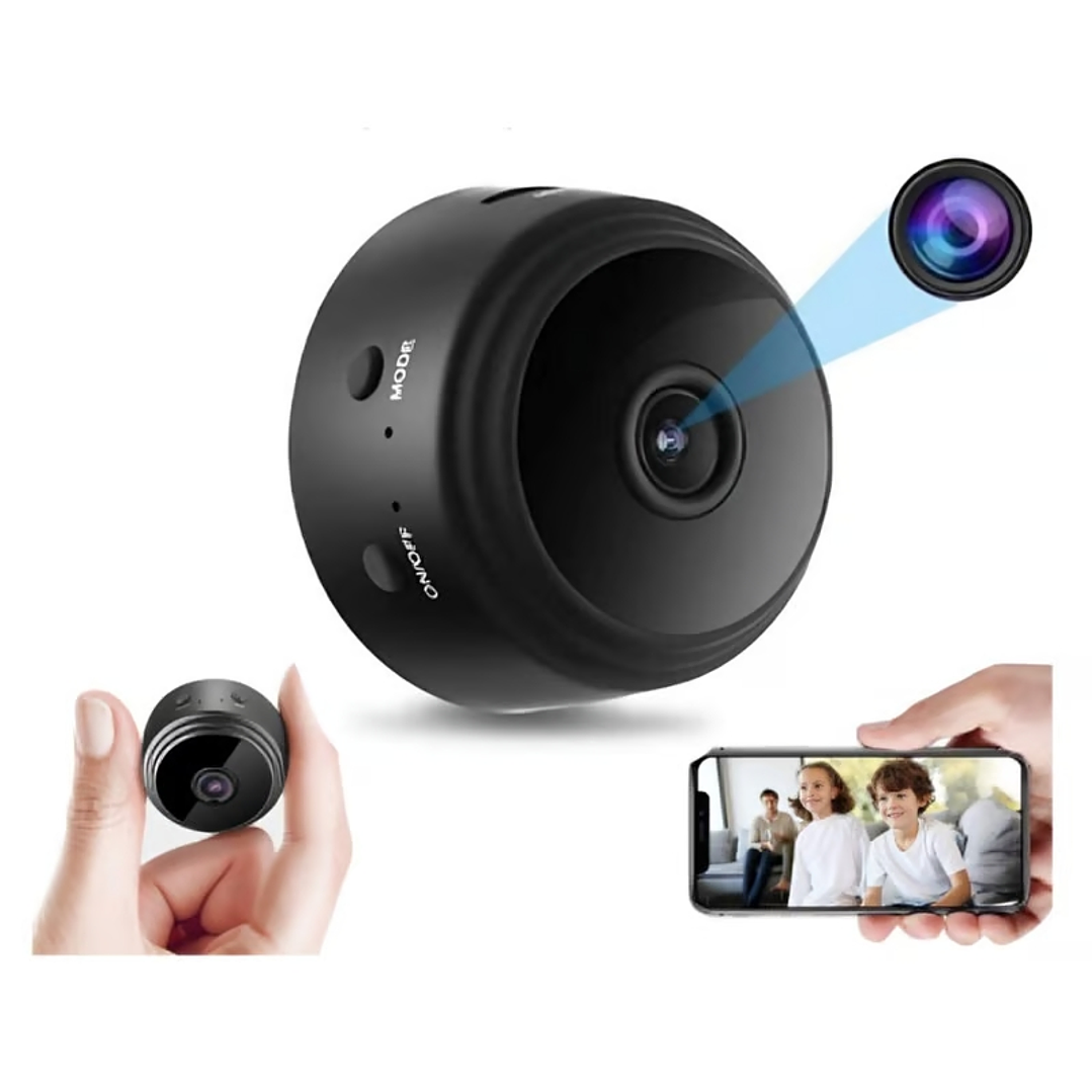 Cámara Mini Espía Redonda Wifi/Micro SD con Imán 4
