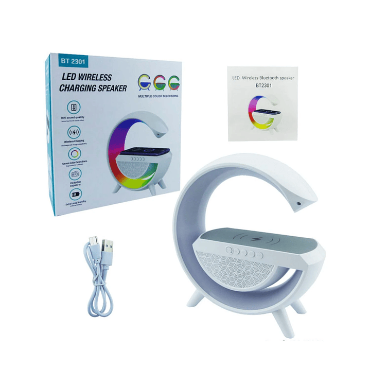 Parlante Lampara G con Carga Inalámbrica BT y Radio FM 4