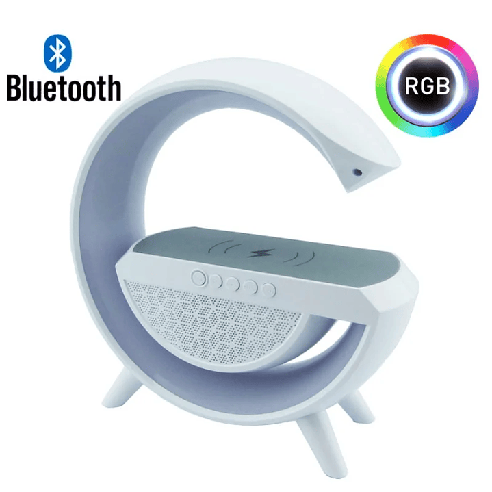 Parlante Lampara G con Carga Inalámbrica BT y Radio FM 3