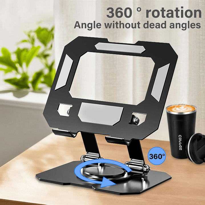 Soporte Para Tablet de Sobre Mesa Metálico Base Giratoria 4