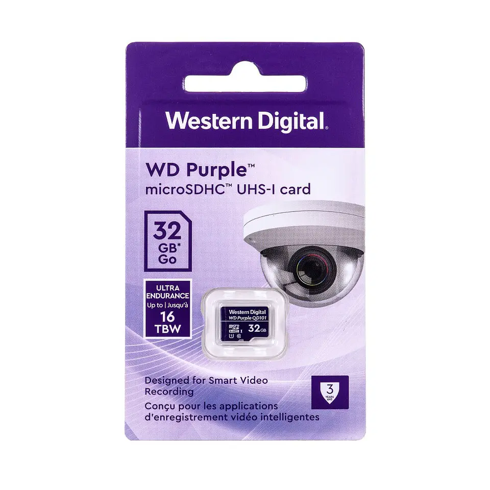 Tarjeta Micro SD 32g Western Digital WD Purple 3