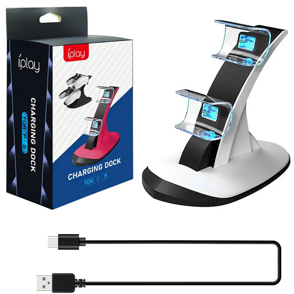 Estación de Carga Doble para Joystick PS5 iPlay 1
