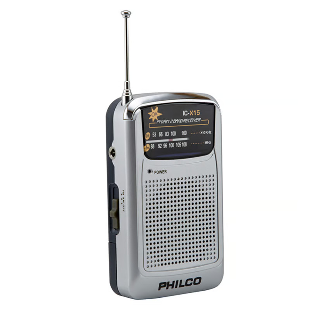 Radio AM-FM Portátil de Bolsillo a Pilas Philco ICX15 1
