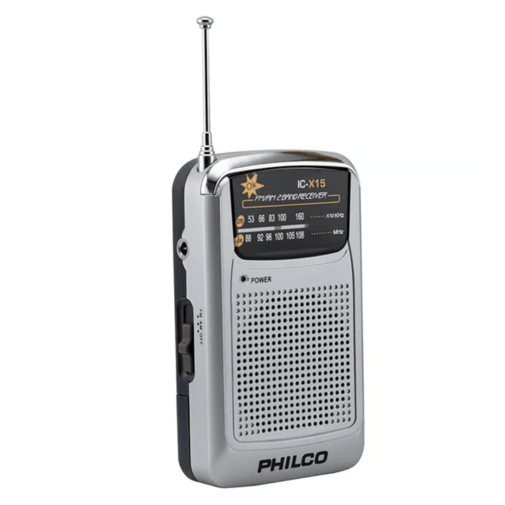 Radio AM-FM Portátil de Bolsillo a Pilas Philco ICX15 1
