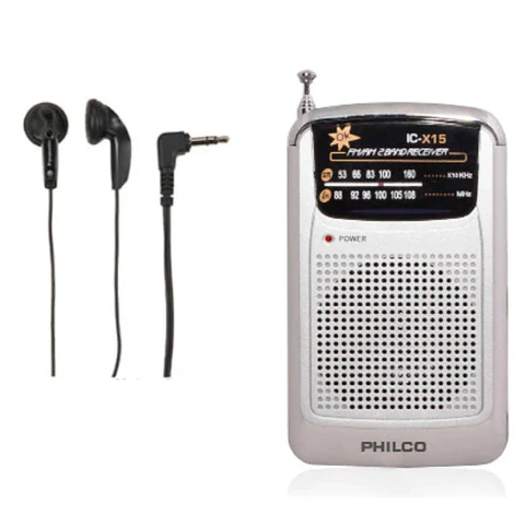 Radio AM-FM Portátil de Bolsillo a Pilas Philco ICX15