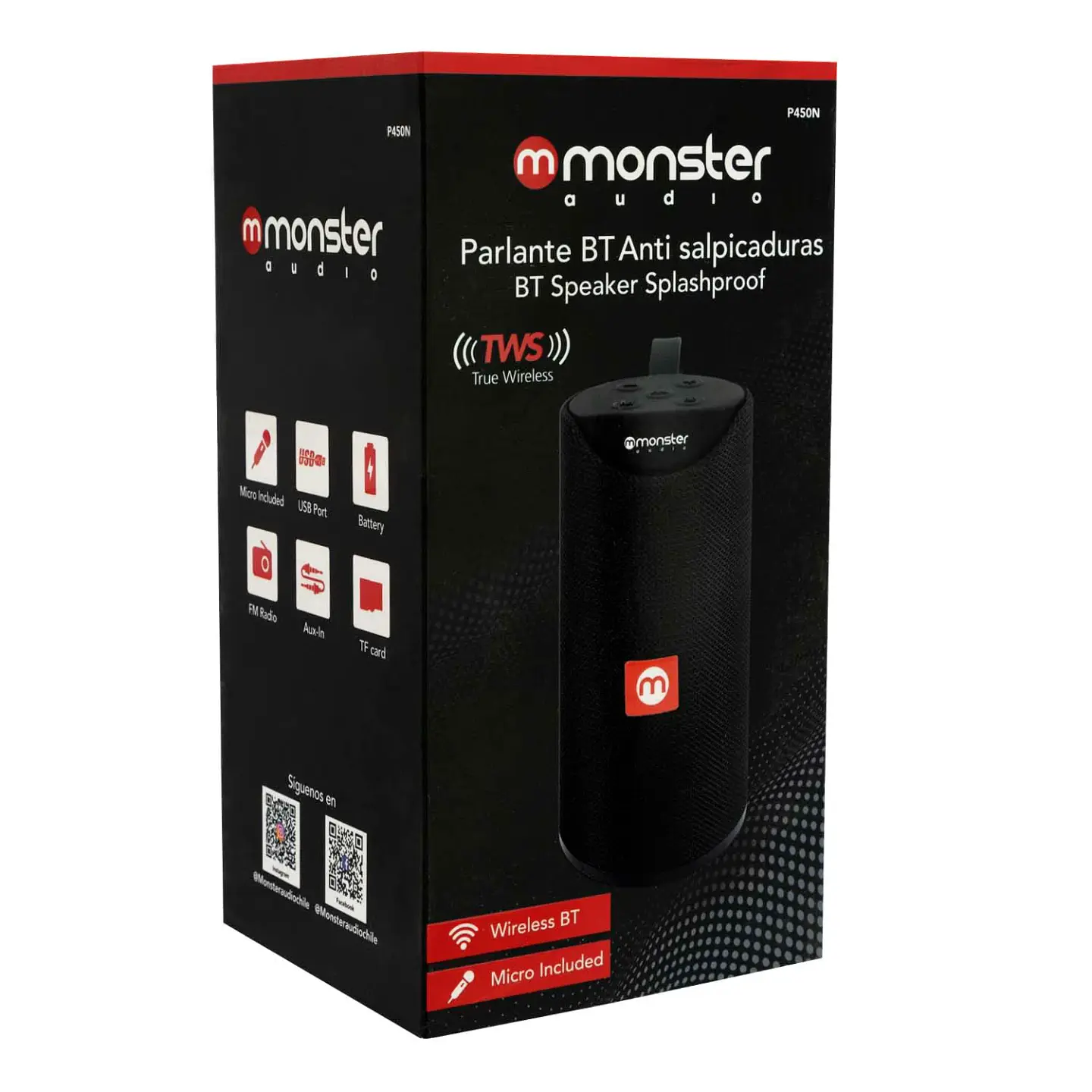 Parlante BT Portátil Monster P450 Negro 3