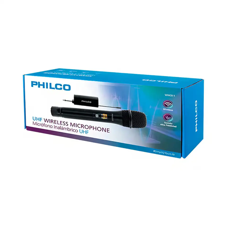 Micrófono inalámbrico Profesional UHF Philco WM311 4
