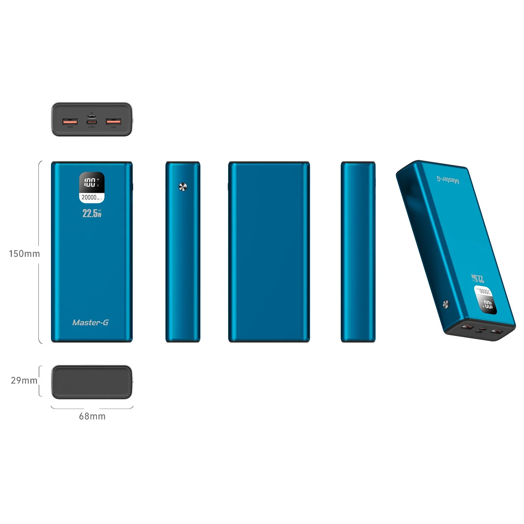 PowerBank 20.000 mAh Carga Rápida 22.5W PD Master G 3