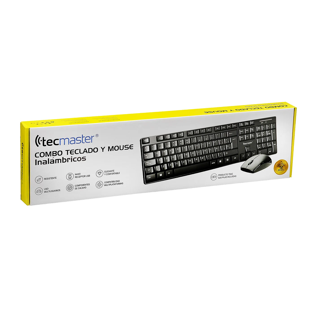 Kit Teclado y Mouse Inalámbrico Tecmaster 4