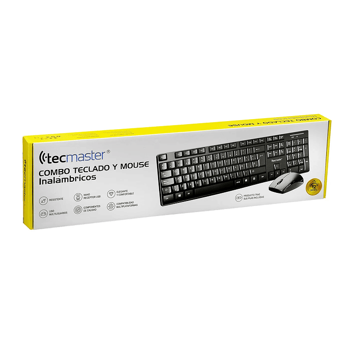 Kit Teclado y Mouse Inalámbrico Tecmaster 4