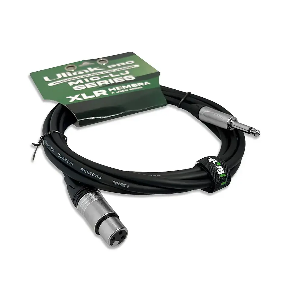 Cable de Audio XLR Hembra a Plug Mono de 6.3mm 3Mtrs 1