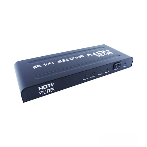 Splitter HDMI 1 X 4 Salidas UHD 4K con Alimentación DC 5V