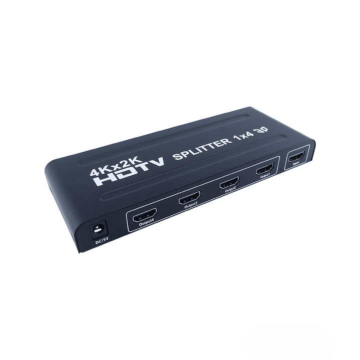 Splitter HDMI 1 X 4 Salidas UHD 4K con Alimentación DC 5V 2