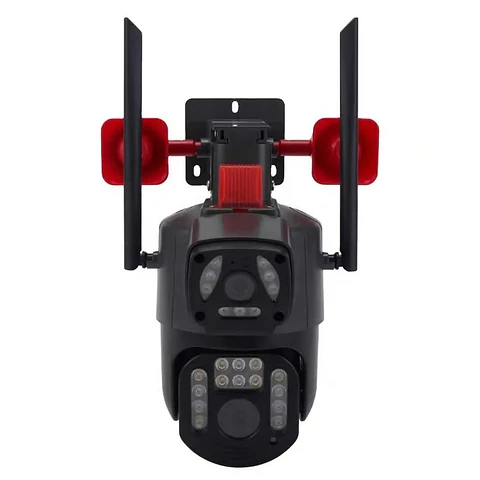 Cámara Doble de Seguridad IP WIFI Sirena Baliza Full HD