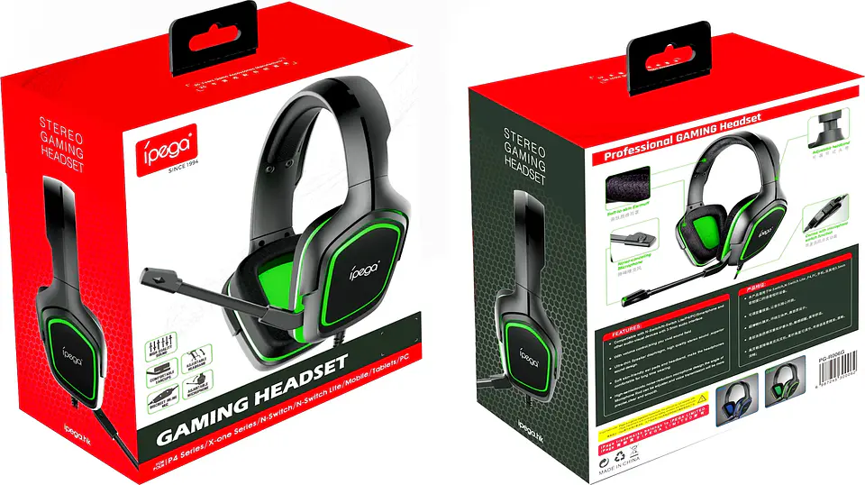 Audífonos Gamer Over-Ear Conector 3.5mm con Micrófono Ipega 9
