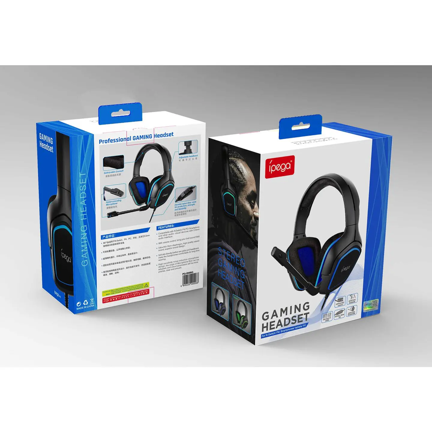Audífonos Gamer Over-Ear Conector 3.5mm con Micrófono Ipega 10