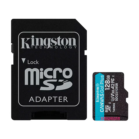 Memoria Micro SD 128g Kingston Canvas Go Plus 4K A2