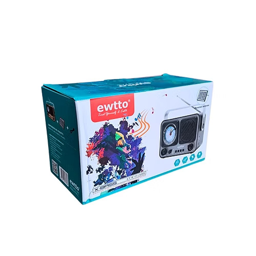 Radio Recargable BT con Panel Solar y Corriente 220V  4