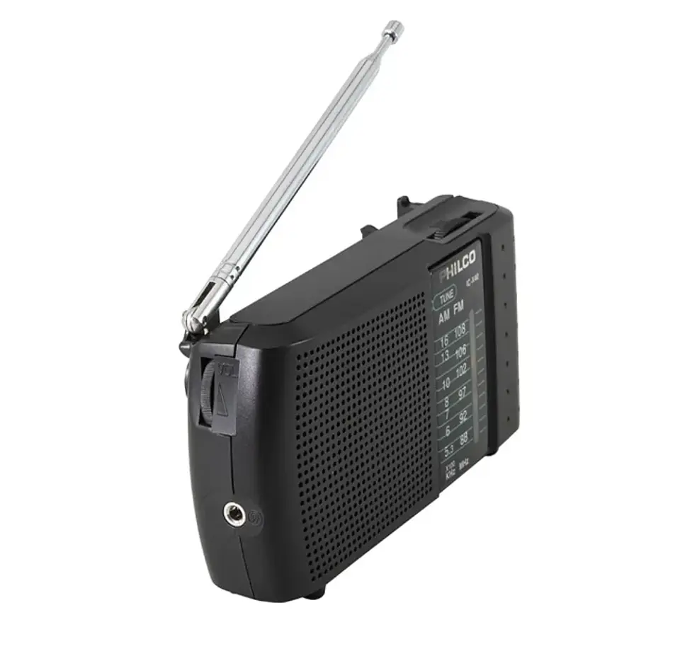 Radio Am/FM Portátil a Pilas con Audífonos Philco ICX40 4