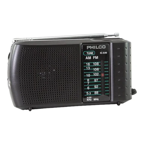 Radio Am/FM Portátil a Pilas con Audífonos Philco ICX40