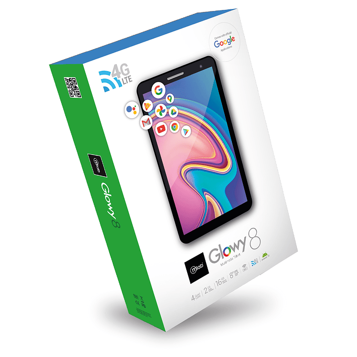 Tablet 8 Pulgadas 16G + 2G Pantalla Full HD 4GLTE Mlab Glowy 4