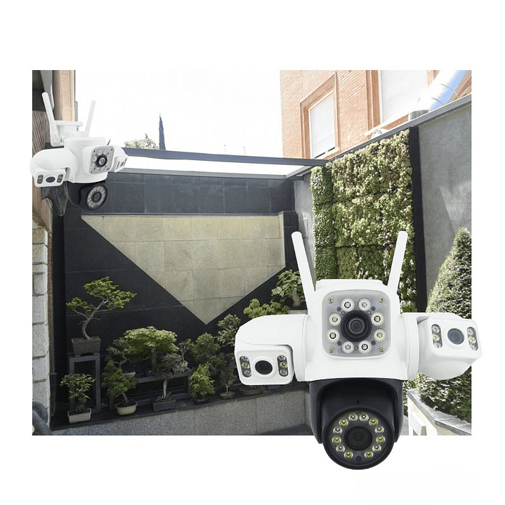 Cámara de Seguridad IP Exterior Triple lente Full HD  2