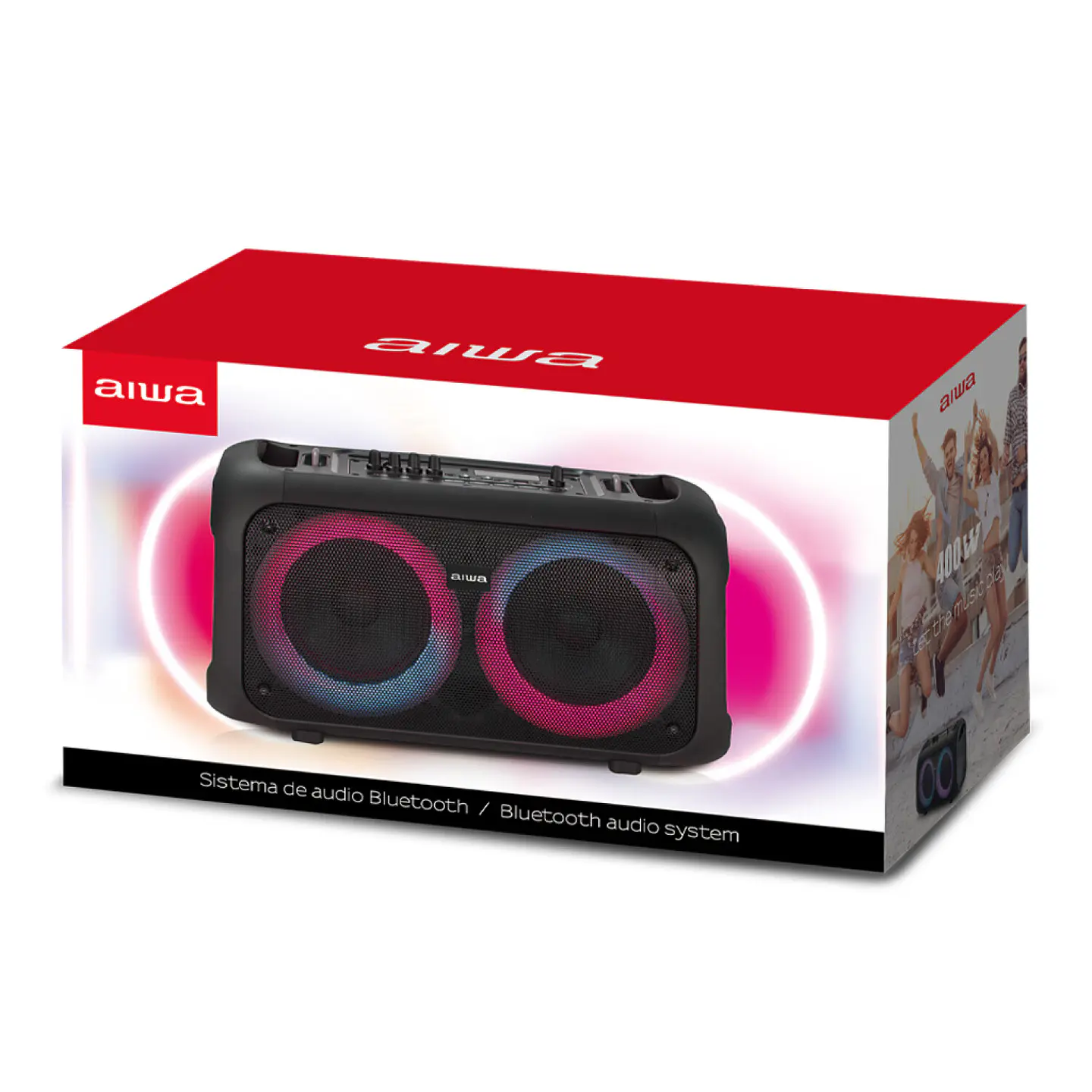 Parlante BT Portátil Karaoke Aiwa AWPOH35 5
