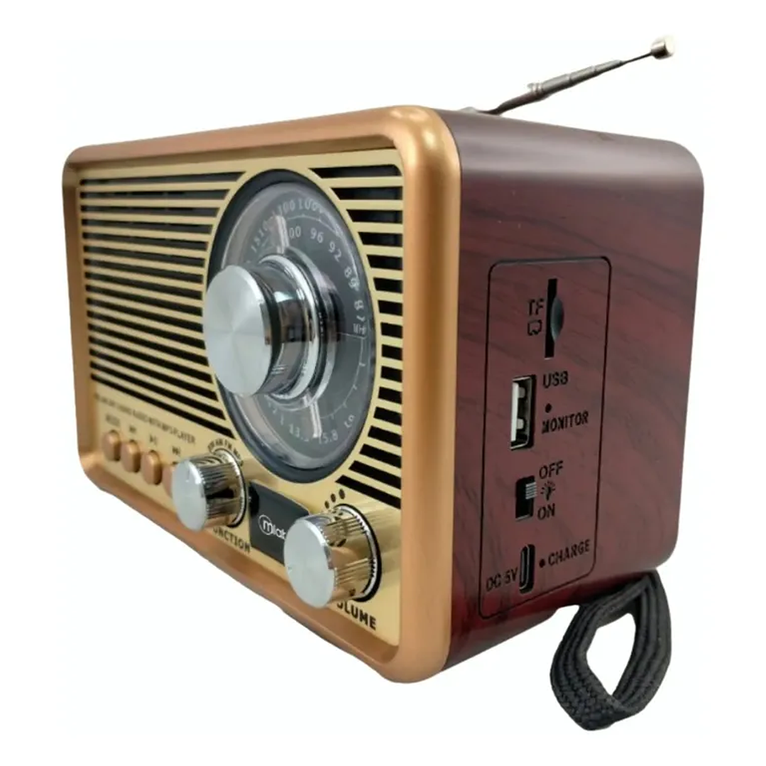 Radio Classic BT Recargable y a Pilas con Linterna Mlab 3