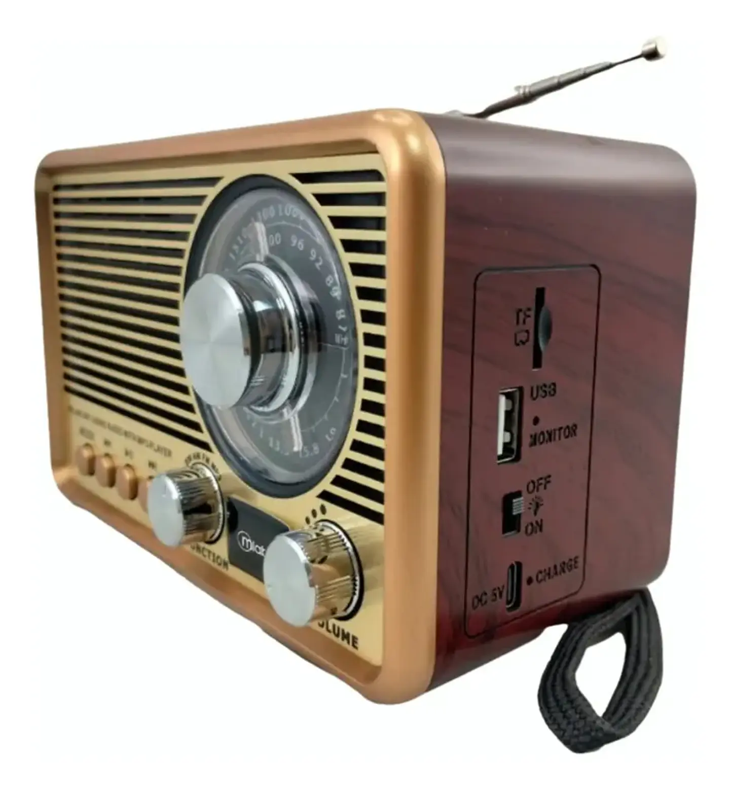 Radio Classic BT Recargable y a Pilas con Linterna Mlab 3