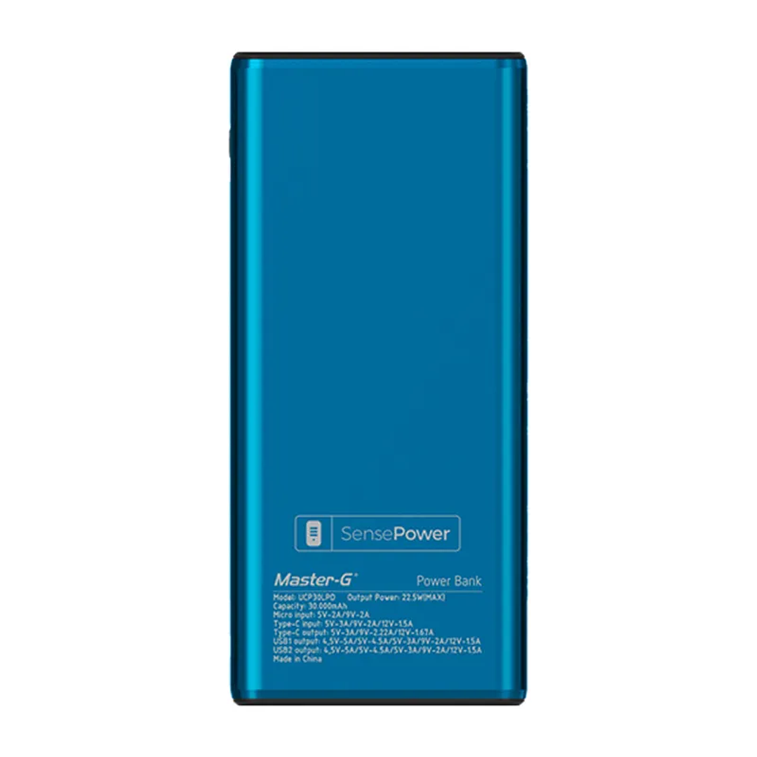 PowerBank 30.000 mAh Carga Rápida PD 22.5W Master G 3