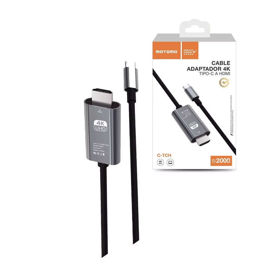 Cable Adaptador Tipo C a HDMI 2 Mtrs 4K 60Hz 3