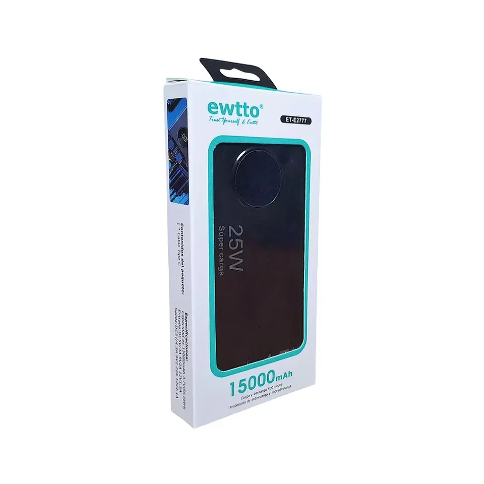 PowerBank 15.000 mAh Carga Rápida PD 25W Ewtto 1