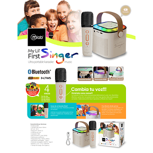 Parlante BT Karaoke MY First Singer con Micrófono Mlab