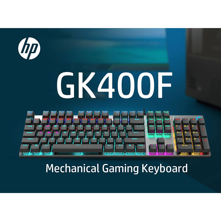 Teclado Gamer USB Mecánico Retroiluminado HP GK400F 3