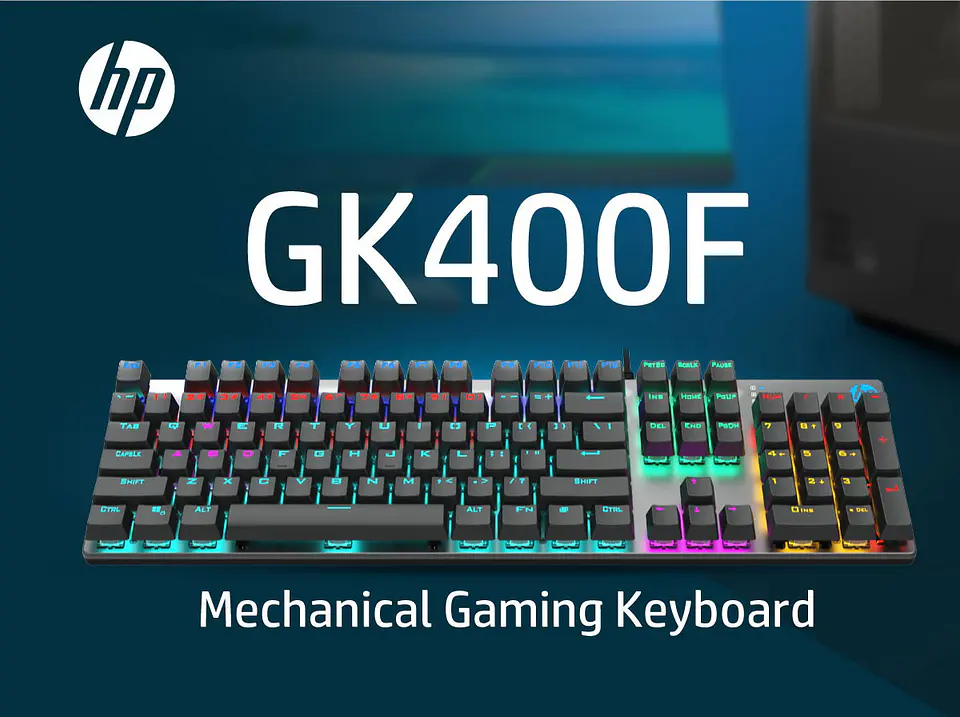Teclado Gamer USB Mecánico Retroiluminado HP GK400F 3